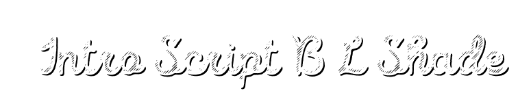 Intro Script B L Shade font preview