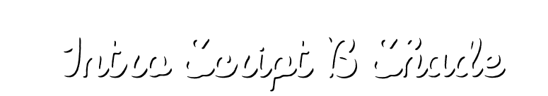 Intro Script B Shade font preview