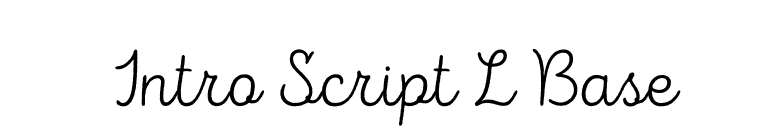 Intro Script L Base font preview
