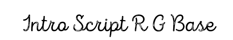 Intro Script R G Base font preview
