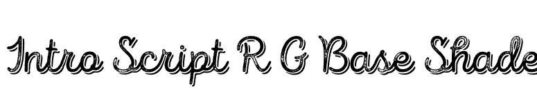 Intro Script R G Base Shade font preview