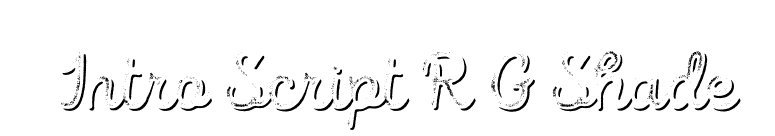 Intro Script R G Shade font preview