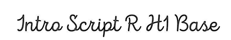 Intro Script R H1 Base font preview