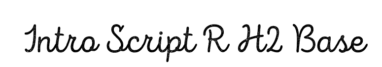 Intro Script R H2 Base font preview