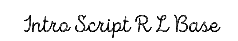 Intro Script R L Base font preview