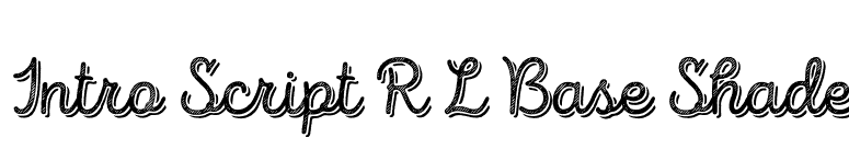 Intro Script R L Base Shade font preview