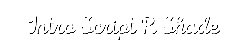 Intro Script R Shade font preview