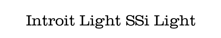 Introit Light SSi Light font preview