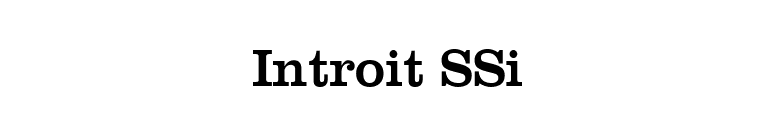 Introit SSi font preview