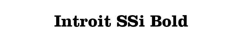 Introit SSi Bold font preview