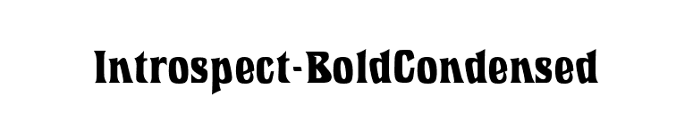 Introspect-BoldCondensed font preview