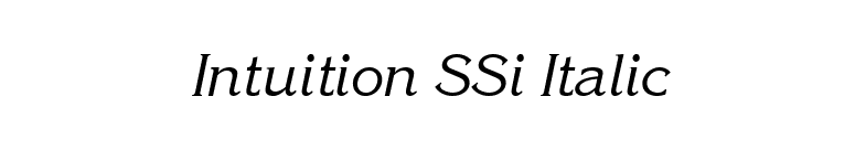Intuition SSi Italic font preview
