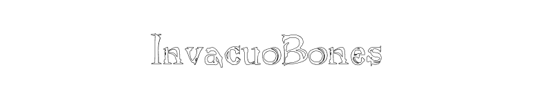 InvacuoBones font preview
