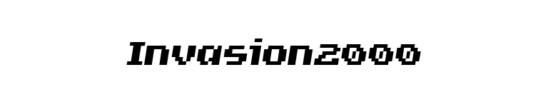 Invasion2000 font preview