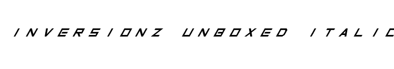 Inversionz Unboxed Italic font preview