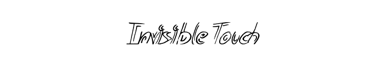 Invisible Touch font preview