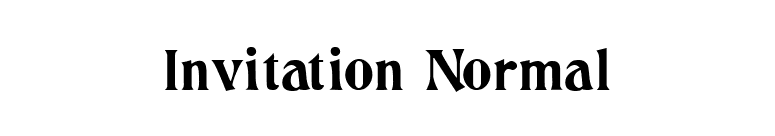 Invitation Normal font preview