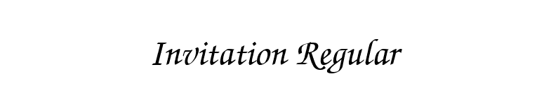 Invitation Regular font preview