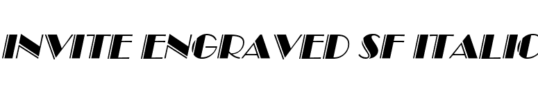 Invite Engraved SF Italic font preview