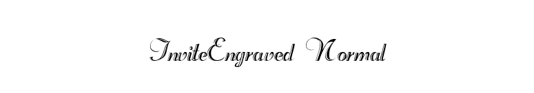 InviteEngraved Normal font preview
