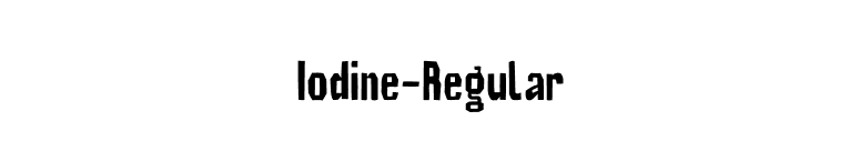 Iodine-Regular font preview