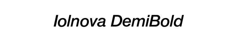 Iolnova DemiBold font preview