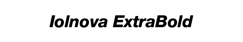 Iolnova ExtraBold font preview