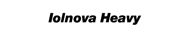Iolnova Heavy font preview
