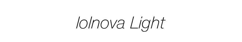 Iolnova Light font preview