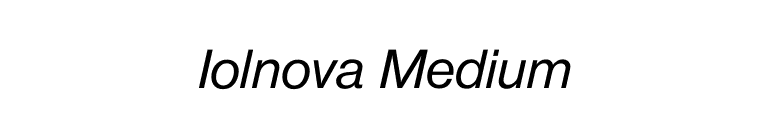 Iolnova Medium font preview