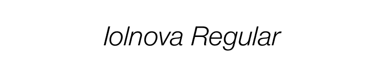 Iolnova Regular font preview