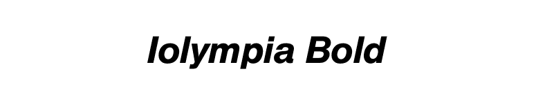 Iolympia Bold font preview