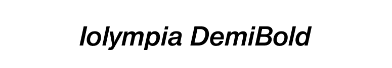 Iolympia DemiBold font preview