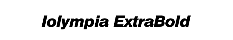 Iolympia ExtraBold font preview