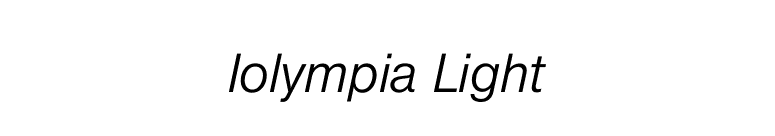 Iolympia Light font preview