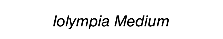 Iolympia Medium font preview