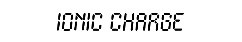 Ionic Charge font preview