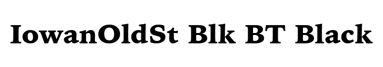 IowanOldSt Blk BT Black font preview