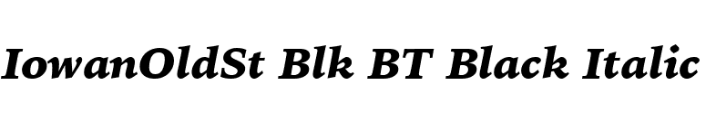 IowanOldSt Blk BT Black Italic font preview