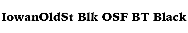 IowanOldSt Blk OSF BT Black font preview