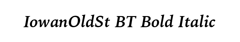 IowanOldSt BT Bold Italic font preview