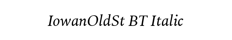 IowanOldSt BT Italic font preview