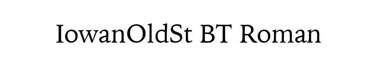 IowanOldSt BT Roman font preview
