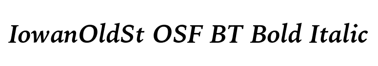 IowanOldSt OSF BT Bold Italic font preview