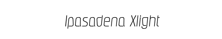 Ipasadena Xlight font preview