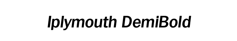 Iplymouth DemiBold font preview