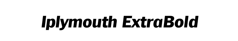 Iplymouth ExtraBold font preview