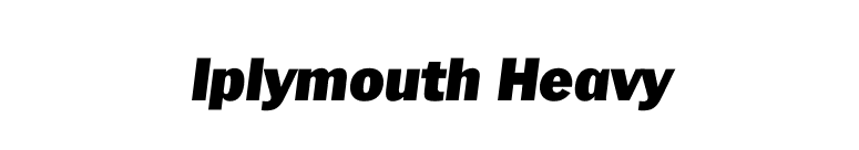 Iplymouth Heavy font preview