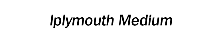 Iplymouth Medium font preview