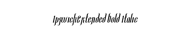 IpswichExtended Bold Italic font preview